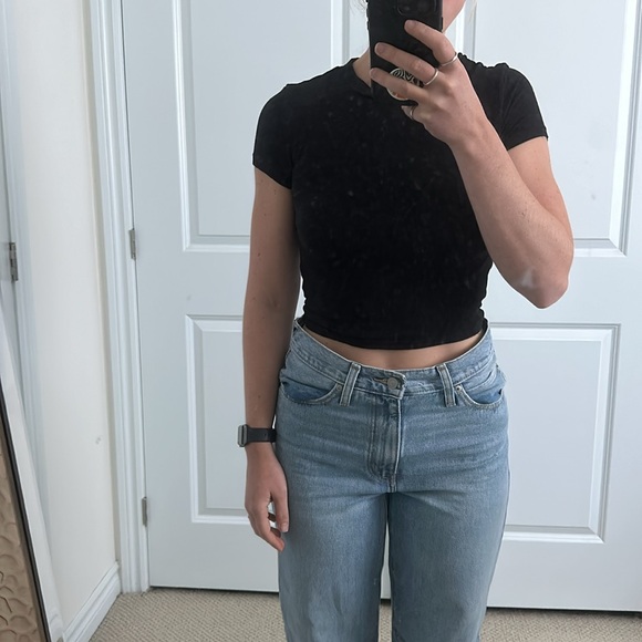 Black Crop Top - Picture 2 of 5